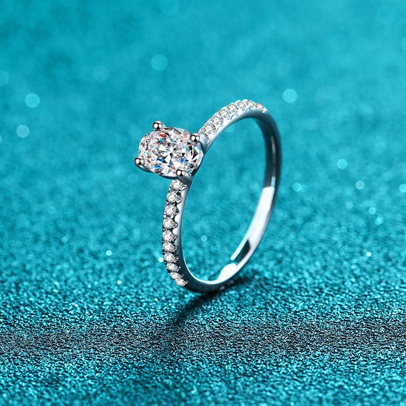 Minimalist Moissanite 925 Sterling Silver Ring - Image 2