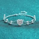Sweet Moissanite 925 Sterling Silver Bracelet