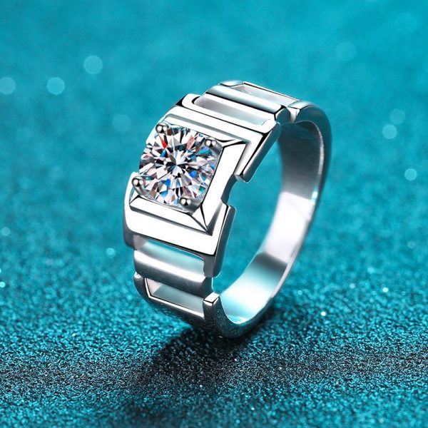 Minimalist Moissanite 925 Sterling Silver Ring