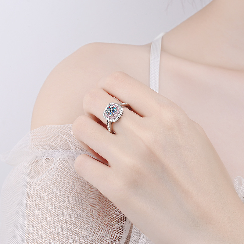 Fashion Moissanite 925 Sterling Silver Ring - Image 4