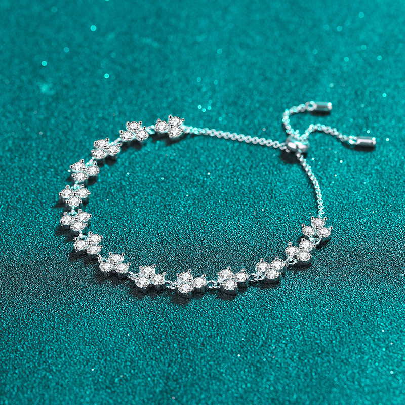 Moissanite 925 Sterling Silver Bracelet