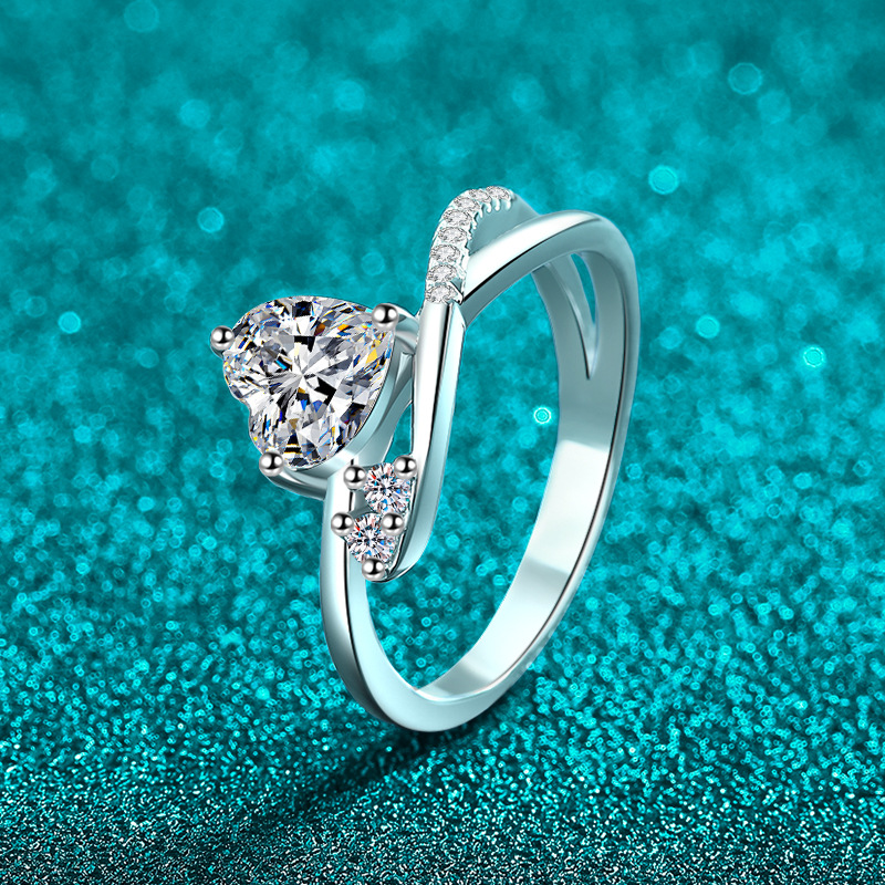 Sweet Moissanite 925 Sterling Silver Ring - Image 2