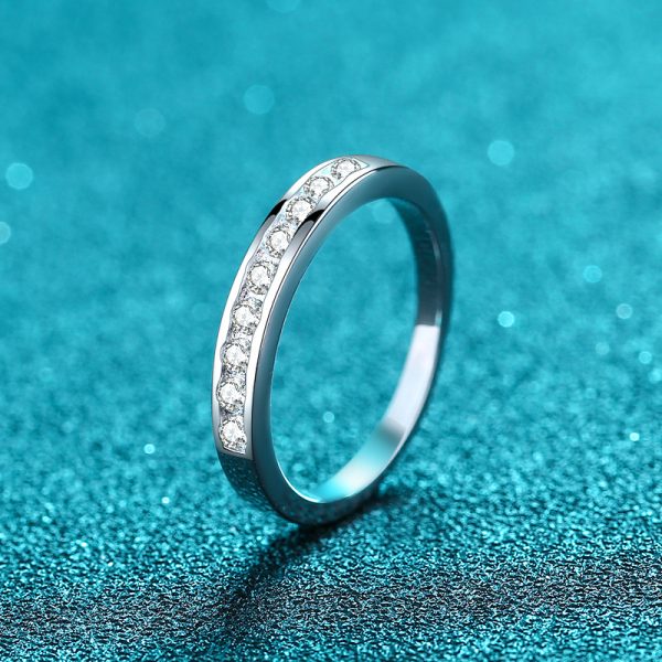 Minimalist Moissanite 925 Sterling Silver Ring