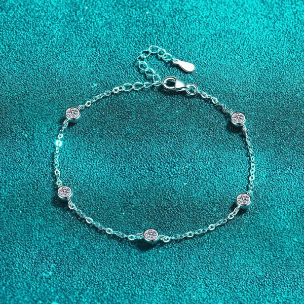 Luxury Moissanite 925 Sterling Silver Bracelet