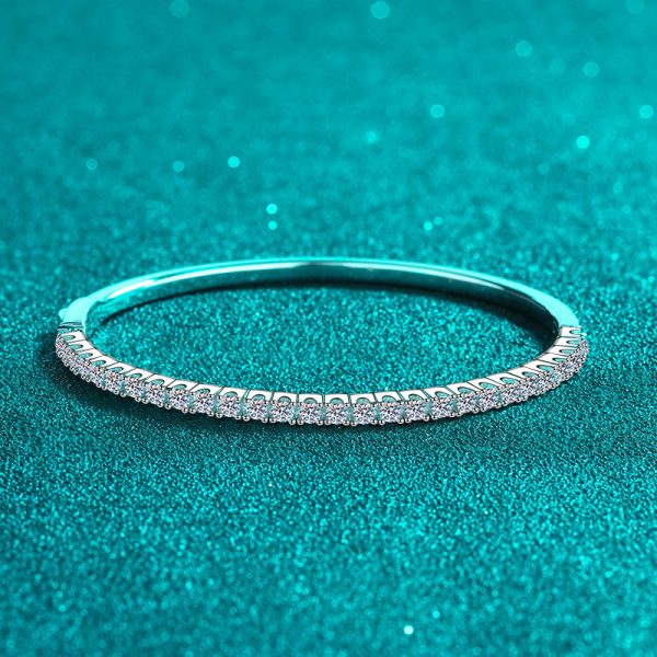Luxury Moissanite 925 Sterling Silver Bracelet