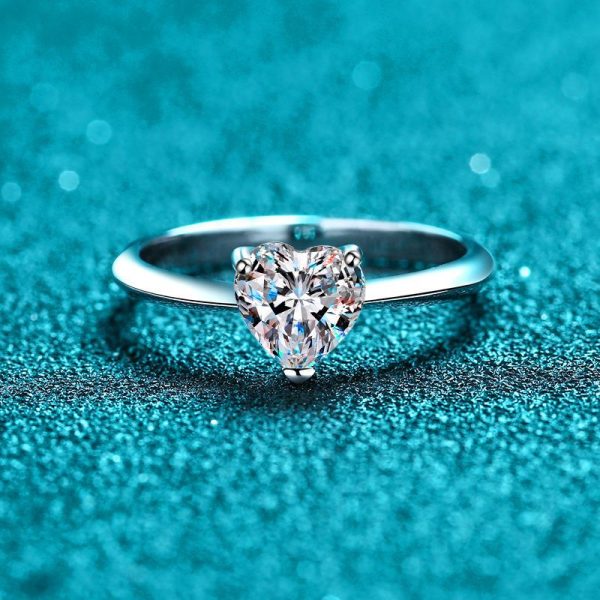 Minimalist Moissanite 925 Sterling Silver Ring