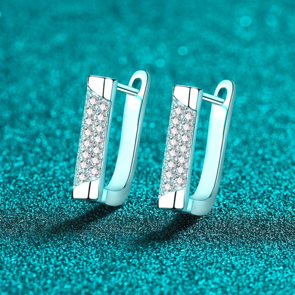 High-End Moissanite 925 Sterling Silver Earrings
