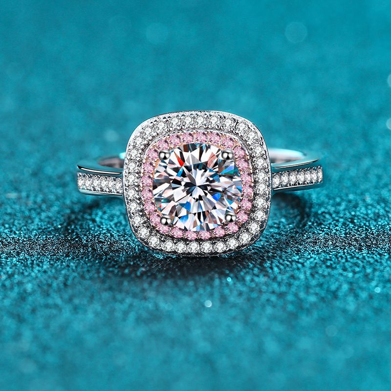 Fashion Moissanite 925 Sterling Silver Ring