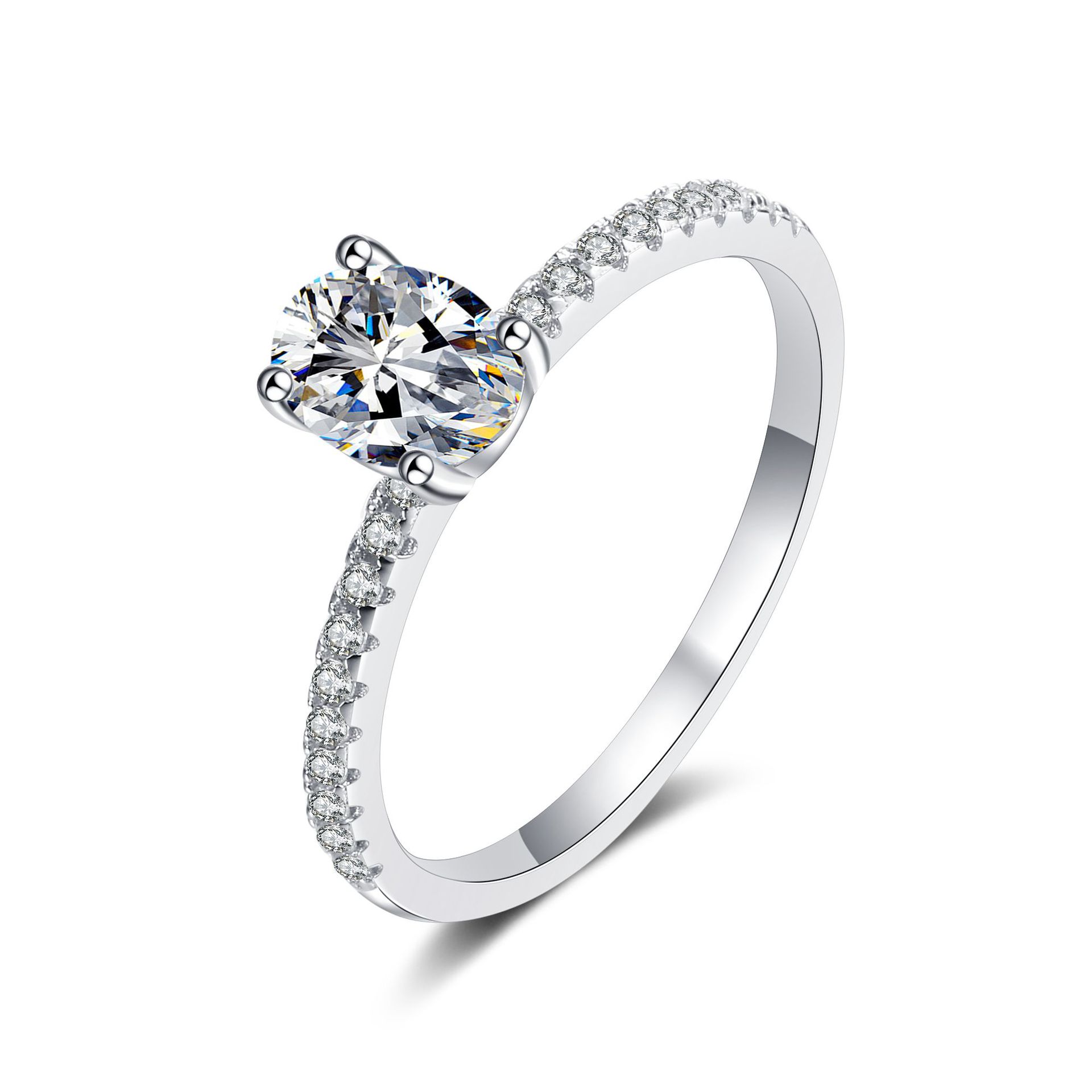 Minimalist Moissanite 925 Sterling Silver Ring - Image 5