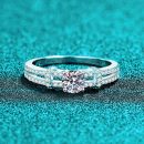 Minimalist Moissanite 925 Sterling Silver Ring