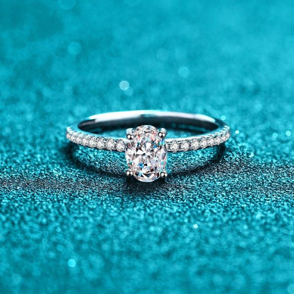 Minimalist Moissanite 925 Sterling Silver Ring