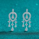 Luxury Moissanite 925 Sterling Silver Stud Earrings