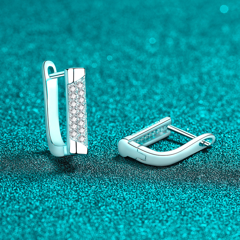 High-End Moissanite 925 Sterling Silver Earrings - Image 2