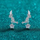 Minimalist Moissanite 925 Sterling Silver Stud Earrings