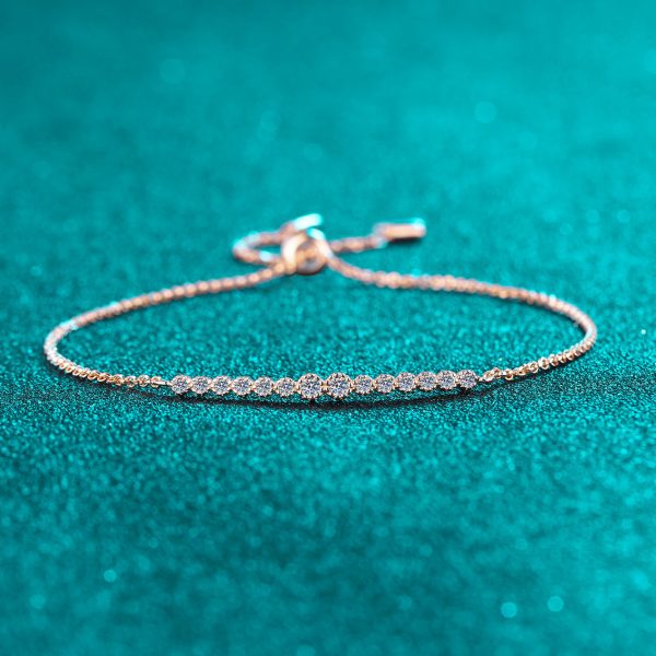 High-End Moissanite 925 Sterling Silver Bracelet