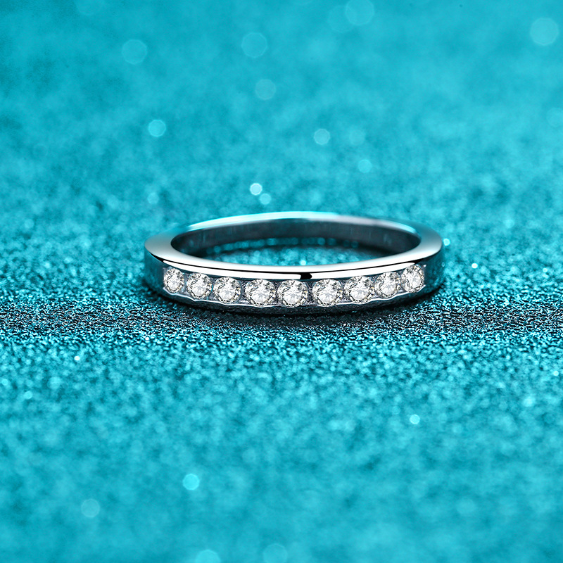 Minimalist Moissanite 925 Sterling Silver Ring - Image 2