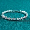 Luxury Moissanite 925 Sterling Silver Bracelet