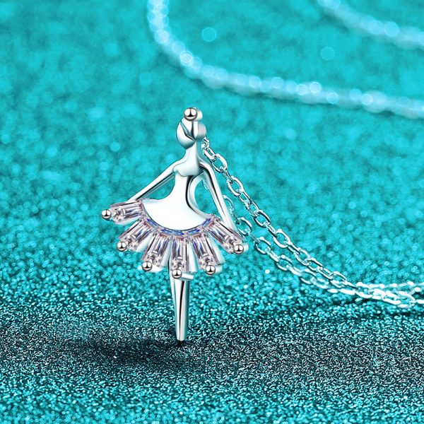 Sweet Moissanite 925 Sterling Silver Necklace