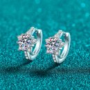 High-End Moissanite 925 Sterling Silver Stud Earrings