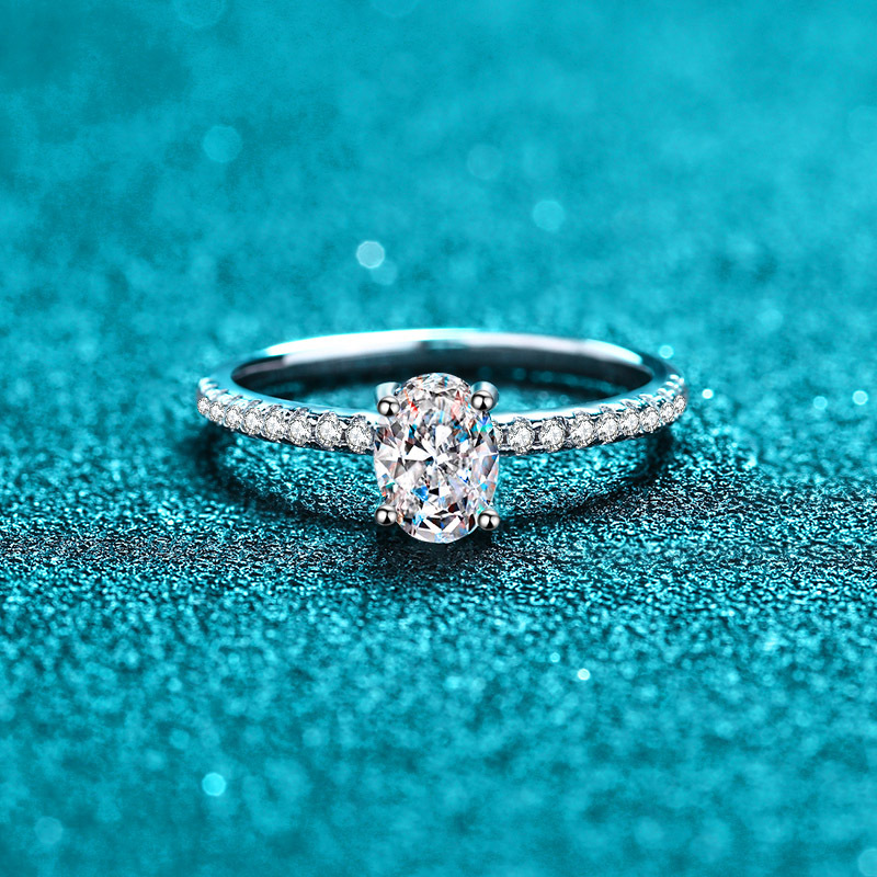 Minimalist Moissanite 925 Sterling Silver Ring - Image 6