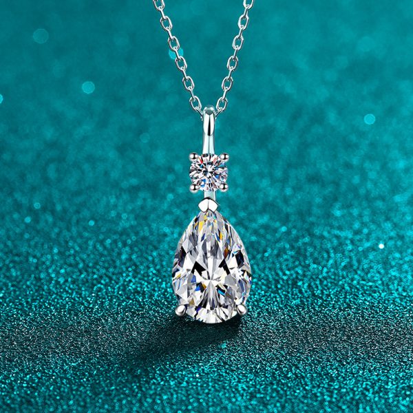Elegant Moissanite 925 Sterling Silver Necklace
