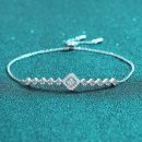 Minimalist Moissanite 925 Sterling Silver Bracelet