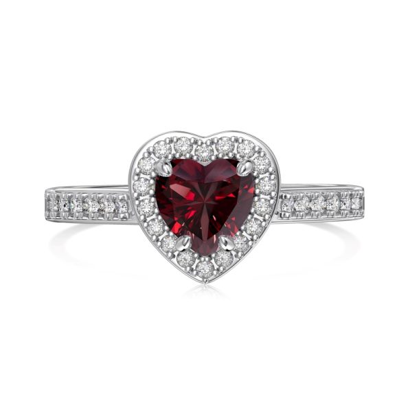 925 Sterling Silver Cubic Zirconia Heart Ring
