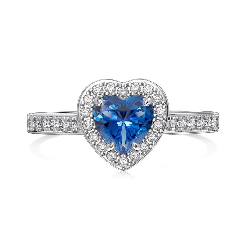 925 Sterling Silver Cubic Zirconia Heart Ring - Image 2