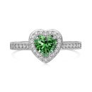 925 Sterling Silver Cubic Zirconia Heart Ring