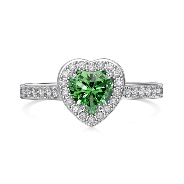 925 Sterling Silver Cubic Zirconia Heart Ring