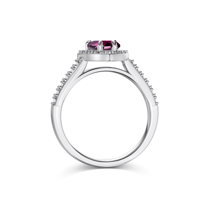 925 Sterling Silver Cubic Zirconia Heart Cut Ring