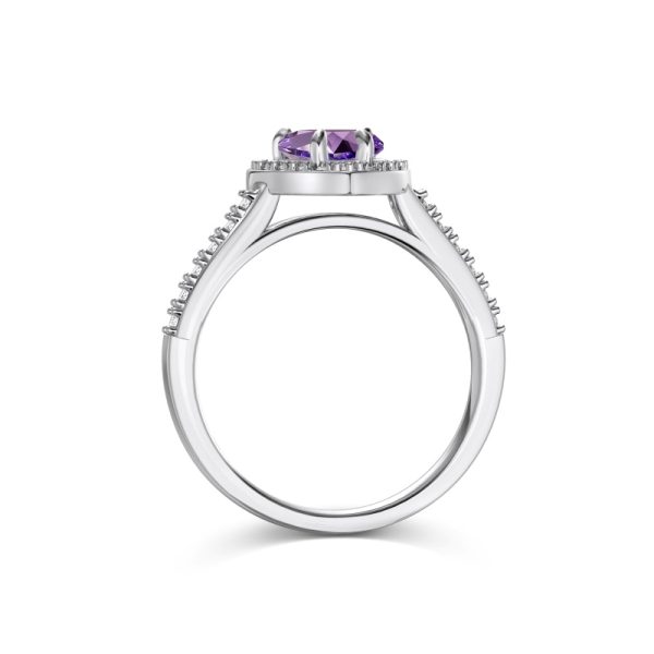 925 Sterling Silver Cubic Zirconia Heart Ring