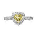 925 Sterling Silver Cubic Zirconia Heart Ring