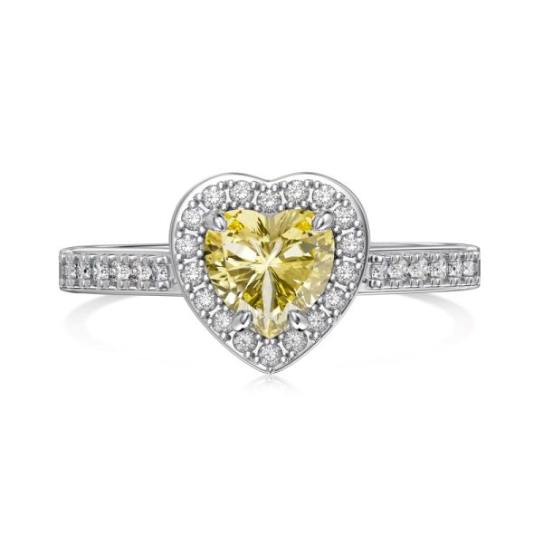 925 Sterling Silver Cubic Zirconia Heart Ring