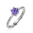 925 Sterling Silver Cubic Zirconia Round Cut Ring