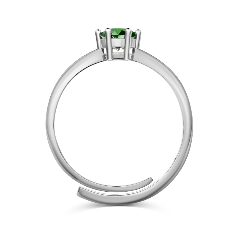 925 Sterling Silver Cubic Zirconia Round Cut Ring - Image 3