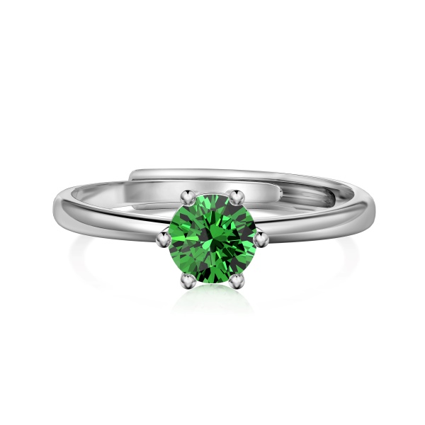 925 Sterling Silver Cubic Zirconia Round Cut Ring - Image 5