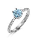 925 Sterling Silver Cubic Zirconia Round Cut Ring