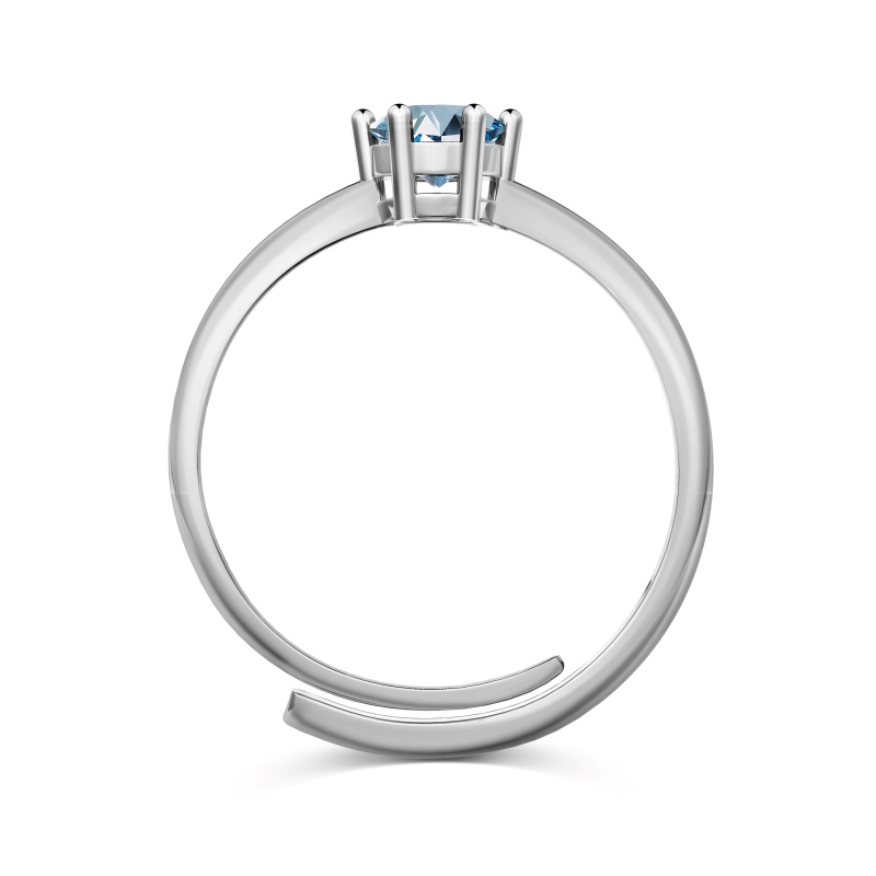 925 Sterling Silver Cubic Zirconia Round Cut Ring - Image 3
