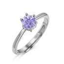925 Sterling Silver Cubic Zirconia Round Cut Ring