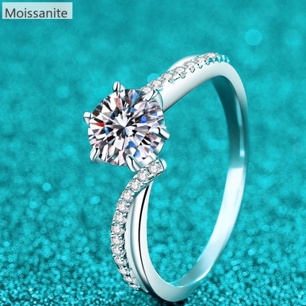 Moissanite 925 Sterling Silver Ring