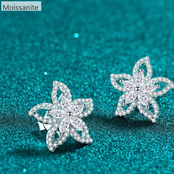 Moissanite 925 Sterling Silver Earrings