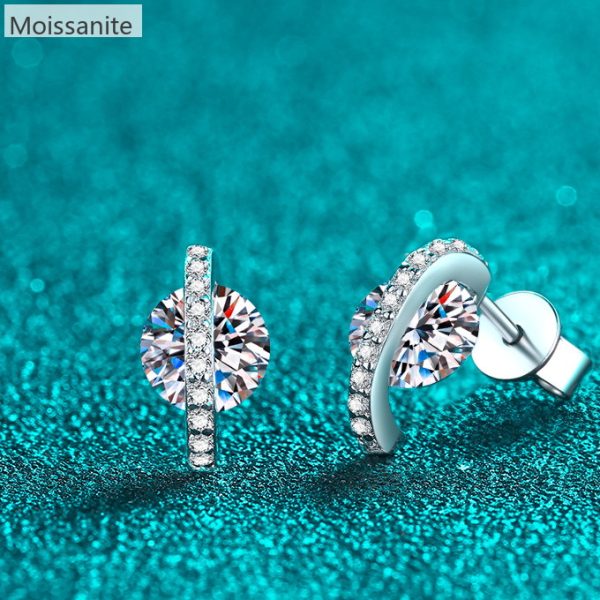 Moissanite 925 Sterling Silver Earrings