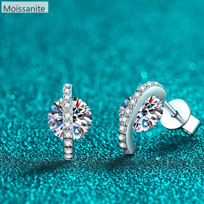 Moissanite 925 Sterling Silver Earrings