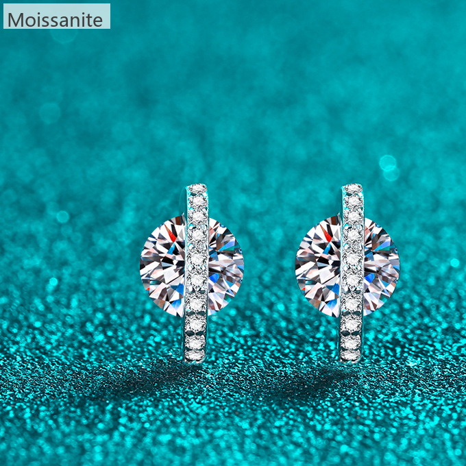 Moissanite 925 Sterling Silver Earrings - Image 5